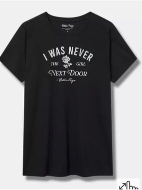 NWT Torrid - Bettie Page Black 'I Was Never The Girl Next Door' Graphic Tee